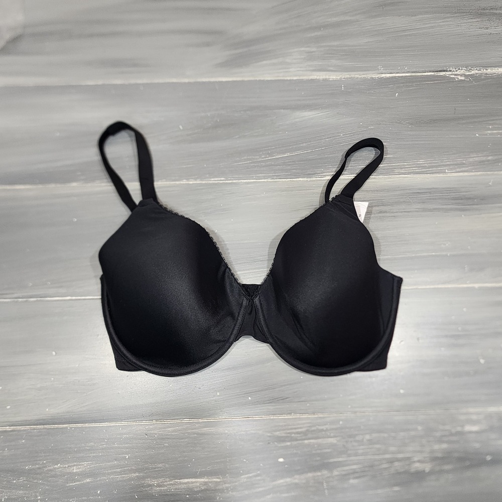 Motherhood Maternity Black Nursing Bra Underwire 34DDD Full Coverage Lace Trim